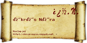Ökrös Nóra névjegykártya