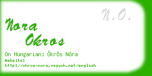 nora okros business card